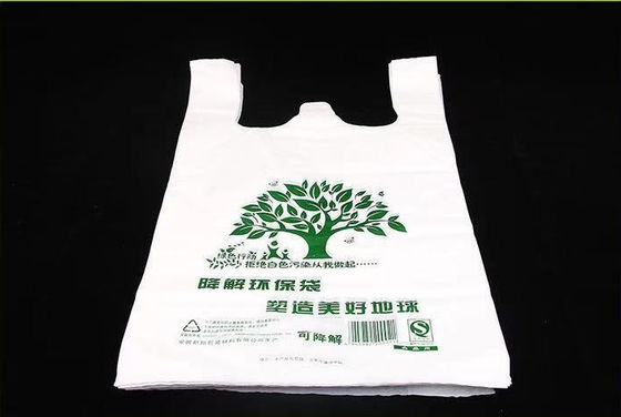 Het Vest Tote Biodegradable Disposable Bags van het roomMaïszetmeel