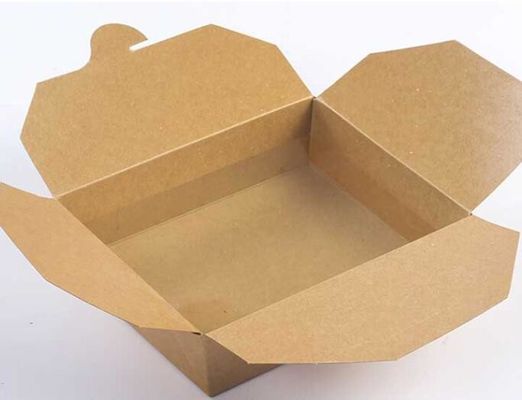 18PE Bento Salad Lunch Box, Éénmalig Kraftpapier-Document Verpakkend Vakje