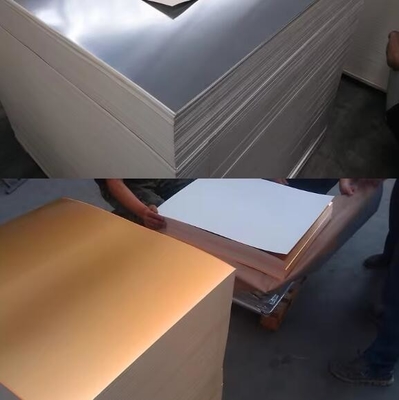 Glanzend zilvergoud gemetalliseerd composietpapier Aluminiumplatingpapier voor sigarettendoos