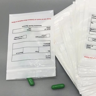 Dubbele zak rits transparante verpakkingsfolie milieuvriendelijk Plastic Liquid Bio Hazard Bio Hazard Medisch PE Pathologische zegelzak