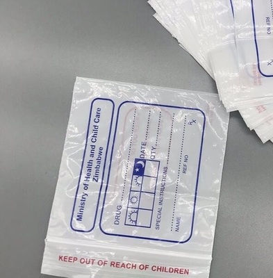 Dubbele zak rits transparante verpakkingsfolie milieuvriendelijk Plastic Liquid Bio Hazard Bio Hazard Medisch PE Pathologische zegelzak