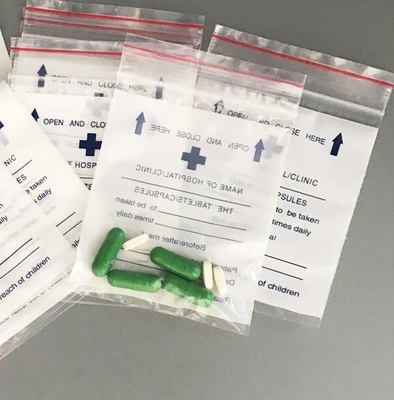 Dubbele zak rits transparante verpakkingsfolie milieuvriendelijk Plastic Liquid Bio Hazard Bio Hazard Medisch PE Pathologische zegelzak