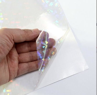 Plain Glass Broken Color Laser Cold Lamination Film For Photo Album, hartvormige koude lamineerfilm