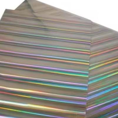 Metalliseerde regenboog holografische papierplaat / rol voor UV-printing en verpakkingspapier