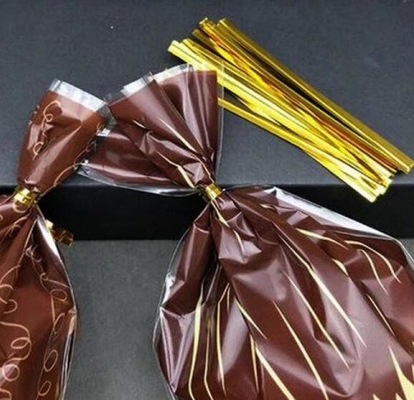 Bloemenband draad, voedsel verpakking stropdas rol, kleurrijke cadeau verzegel touw 300,400 meter goud en zilver stropdas
