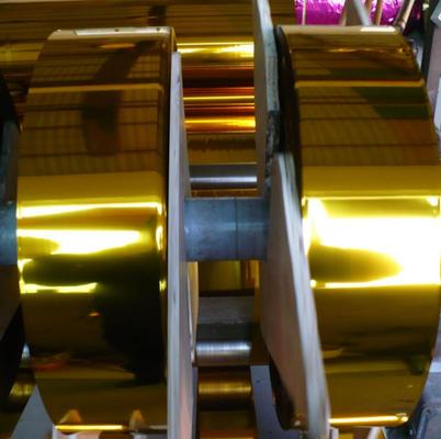 Goud zilver rood heldergroen paarsrood metalen film, katten speelstok papier lichtgoud film