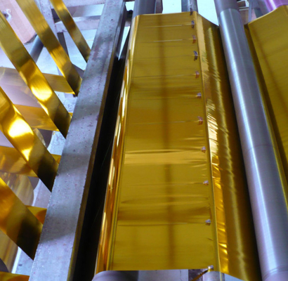 Goud zilver rood heldergroen paarsrood metalen film, katten speelstok papier lichtgoud film