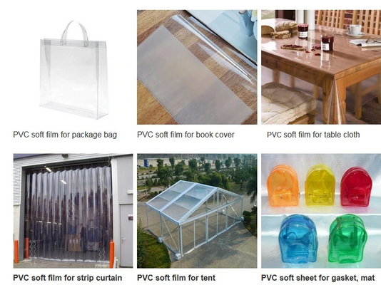 PVC zachte lijm Doorzichtige film Gekleurde PVC Gefrostte kleur Glanzende lijm PVC-film