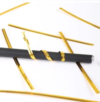 8 cm metalen spoel Golden Twist Tie voor brood en cadeau Twist Ties voor bakkerij verpakking