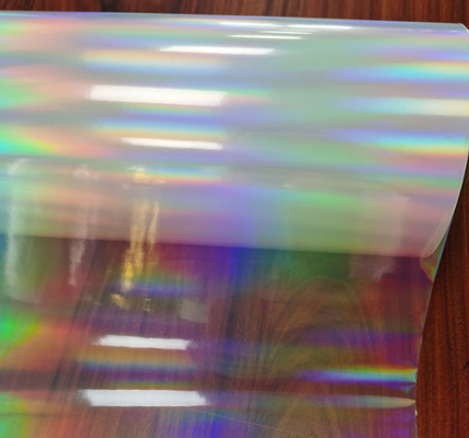18um holografische Bopp-kleur Glitterfilm, horizontale lichtpijler BOPP-film voor geneesmiddelenverpakkingen
