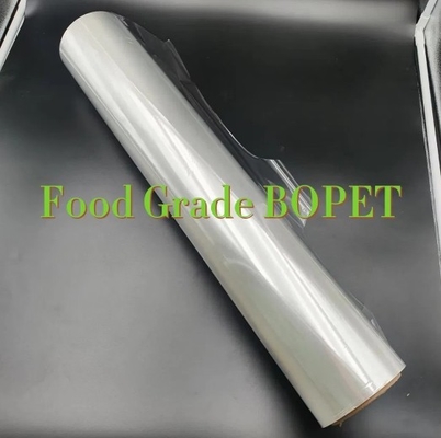Voedselgraad 12 micron Hoogtemperatuurbestendige PET-film, transparante Bopet-verpakkingsfilm
