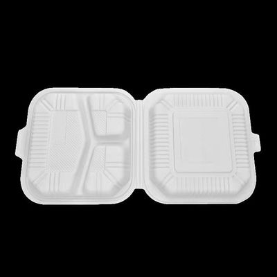 Chemisch afbreekbare Beschikbare het Maïszetmeeldoos Bento Clamshell Lunch Box van pp