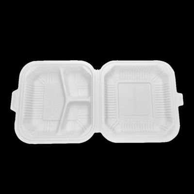 Chemisch afbreekbare Beschikbare het Maïszetmeeldoos Bento Clamshell Lunch Box van pp