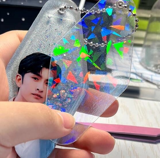 Plain Glass Broken Color Laser Cold Lamination Film For Photo Album, hartvormige koude lamineerfilm