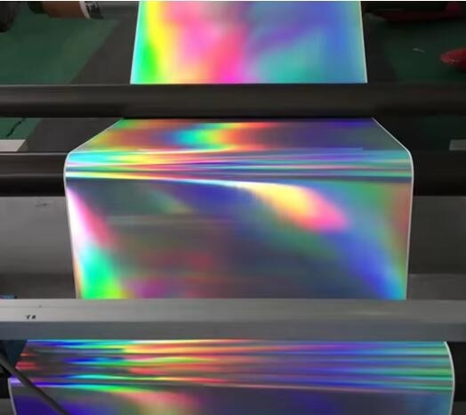 Metalliseerde regenboog holografische papierplaat / rol voor UV-printing en verpakkingspapier