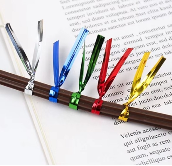 8 cm metalen spoel Golden Twist Tie voor brood en cadeau Twist Ties voor bakkerij verpakking