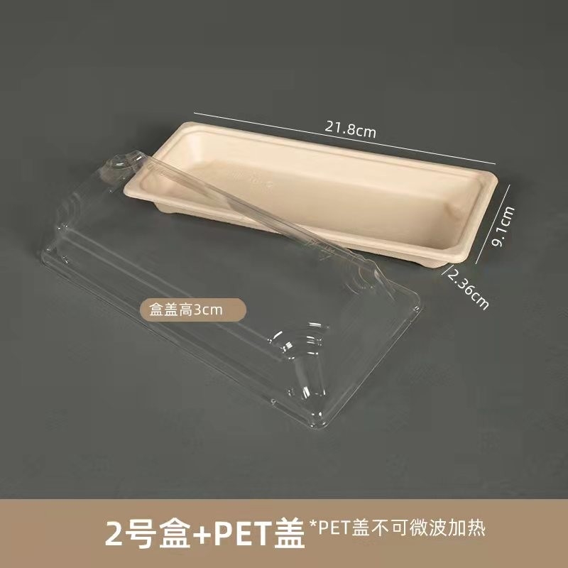 Nieuwe 100% biologisch afbreekbare sushi lunchbox voor Europese en Japanse Maekrting met SGS-certificering
